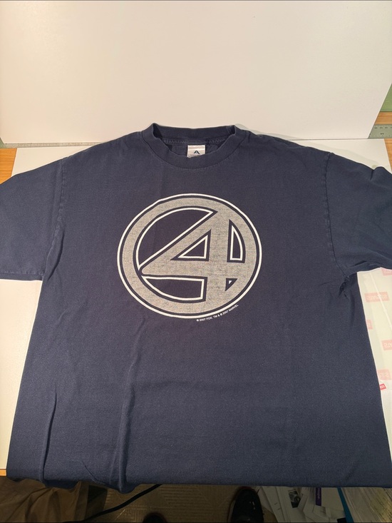 Marvel Other - Fantastic 4, Men's Navy Graphic Crewneck T-Shirt, Marvel